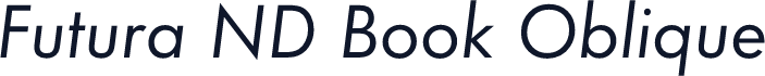 Futura ND Book Oblique