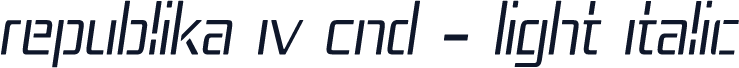 Republika IV Cnd - Light Italic