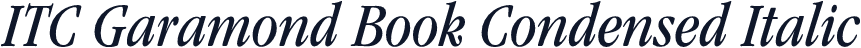 ITC Garamond Book Condensed Italic