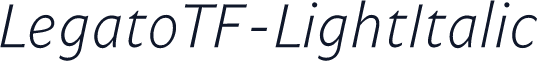 LegatoTF-LightItalic