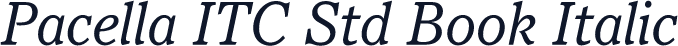 Pacella ITC Std Book Italic