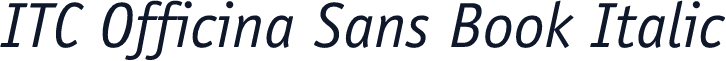 ITC Officina Sans Book Italic