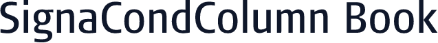 SignaCondColumn Book
