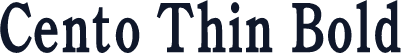 Cento Thin Bold