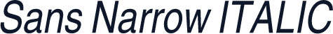 Sans Narrow ITALIC