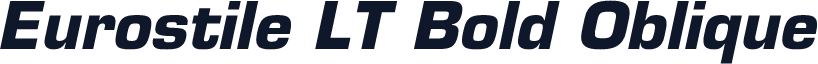 Eurostile LT Bold Oblique