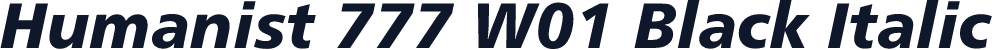 Humanist 777 W01 Black Italic