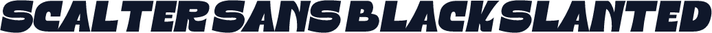 Scalter Sans Black Slanted