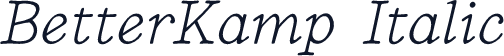 BetterKamp Italic