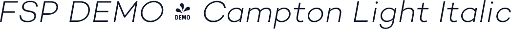 FSP DEMO - Campton Light Italic