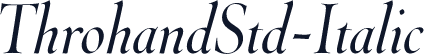 ThrohandStd-Italic