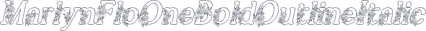 MarlynFloOneBoldOutlineItalic