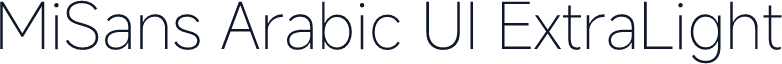 MiSans Arabic UI ExtraLight