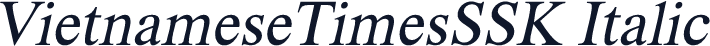 VietnameseTimesSSK Italic