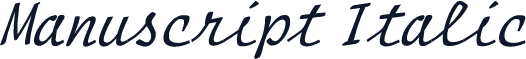 Manuscript Italic
