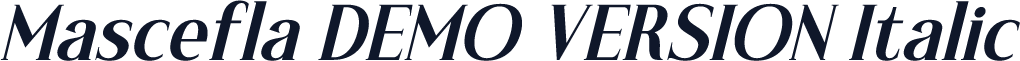 Mascefla DEMO VERSION Italic
