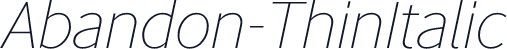 Abandon-ThinItalic