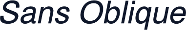 Sans Oblique