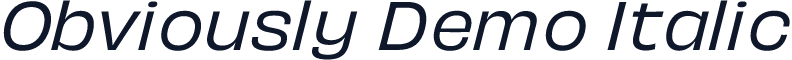 Obviously Demo Italic