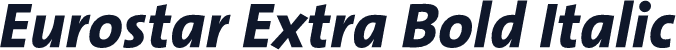 Eurostar Extra Bold Italic