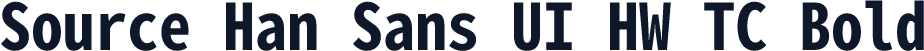 Source Han Sans UI HW TC Bold