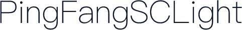 PingFangSCLight