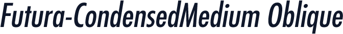 Futura-CondensedMedium Oblique