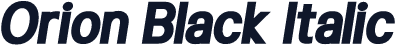Orion Black Italic