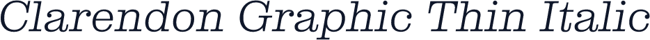 Clarendon Graphic Thin Italic