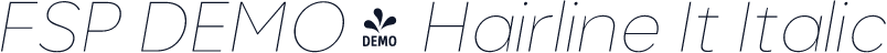 FSP DEMO - Hairline It Italic