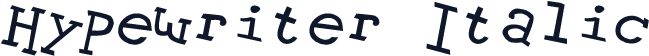 Hypewriter Italic