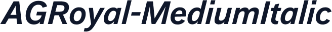 AGRoyal-MediumItalic
