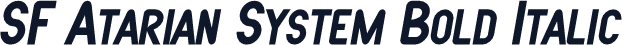 SF Atarian System Bold Italic