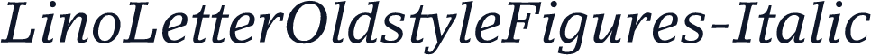 LinoLetterOldstyleFigures-Italic