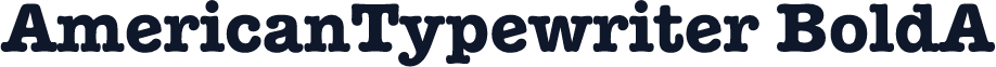 AmericanTypewriter BoldA