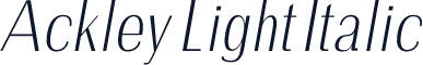 Ackley Light Italic