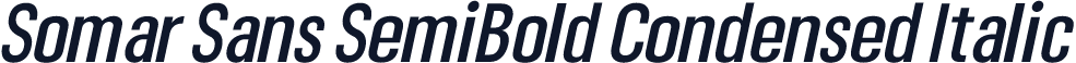 Somar Sans SemiBold Condensed Italic