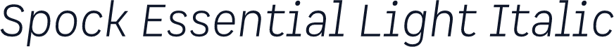 Spock Essential Light Italic