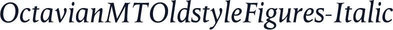 OctavianMTOldstyleFigures-Italic