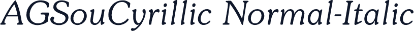 AGSouCyrillic Normal-Italic