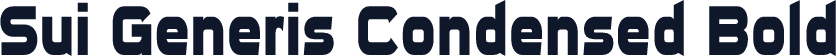 Sui Generis Condensed Bold