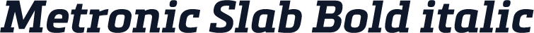 Metronic Slab Bold italic