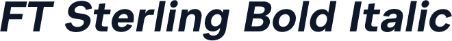 FT Sterling Bold Italic