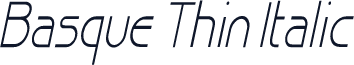 Basque Thin Italic