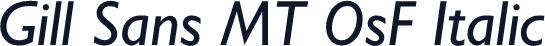 Gill Sans MT OsF Italic