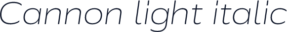 Cannon light italic