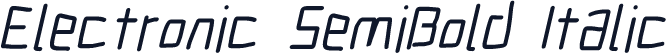 Electronic SemiBold Italic