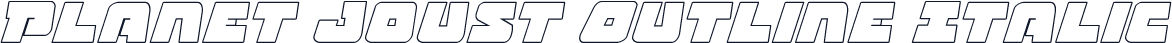 Planet Joust Outline Italic