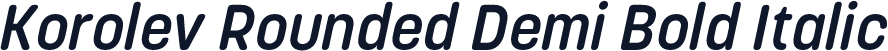 Korolev Rounded Demi Bold Italic