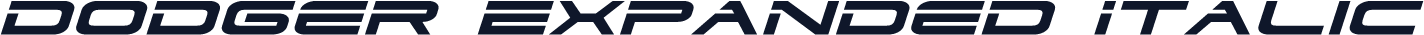 Dodger Expanded Italic